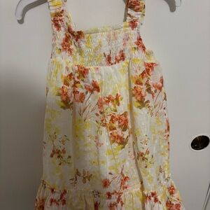 Sincerely Jules Floral Kids Dress - Yellow and Orange